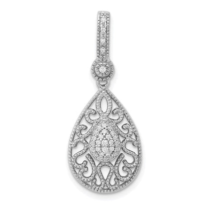 14k white gold 1 6ct real diamond pendant pm5171 016 wa