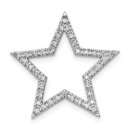 14k white gold large real diamond star chain slide pm5176 016 wa