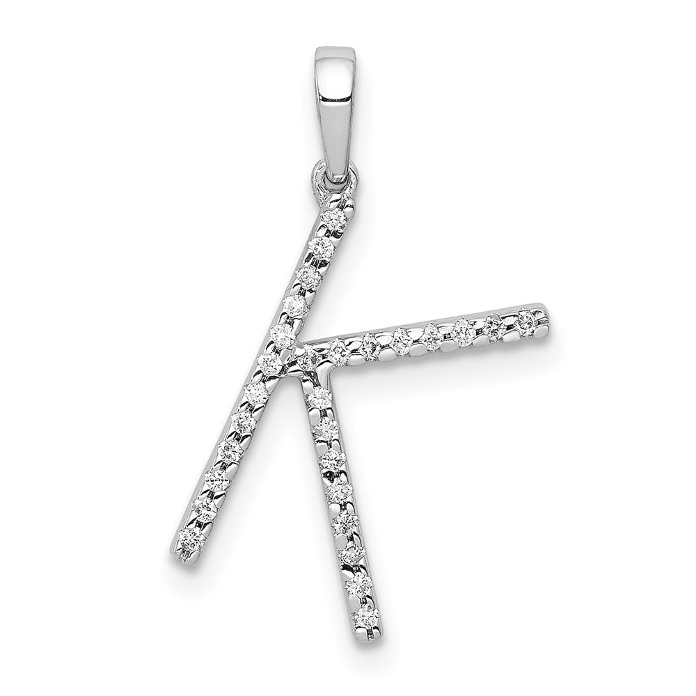 14k yellow gold real diamond letter k initial pendant pm5222k 010 ya