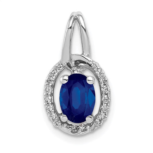 14k white gold real diamond and 85 sapphire halo pendant pm5261 sa 013 wa