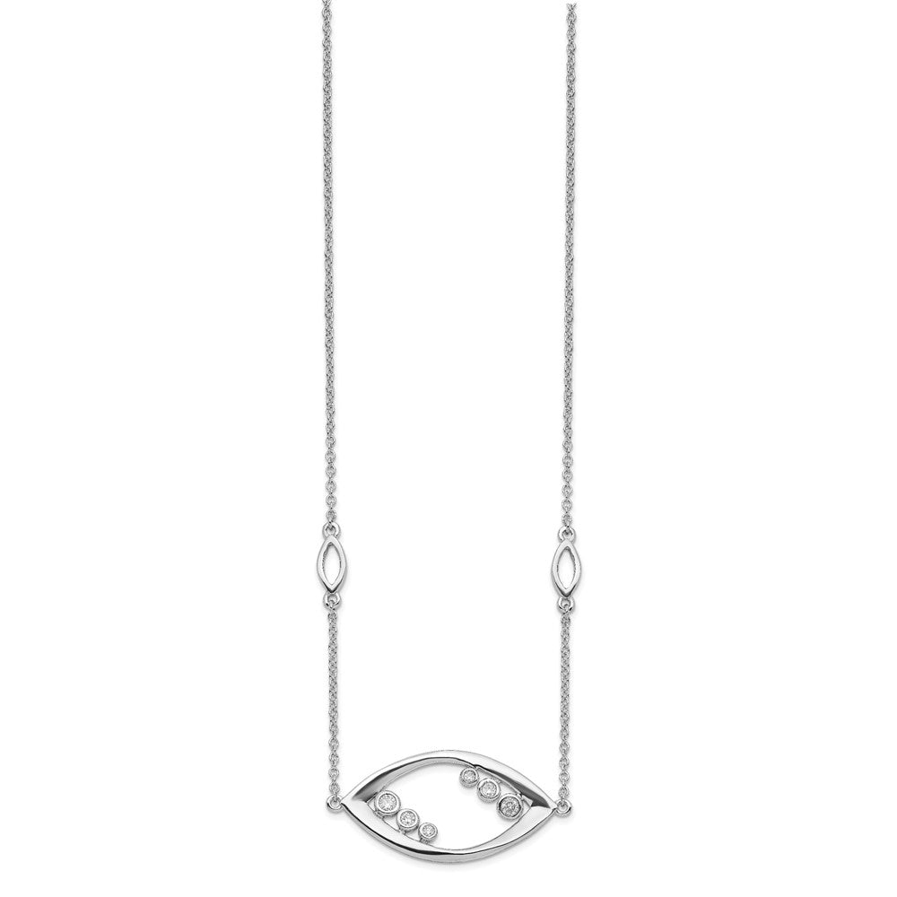 14k white gold fancy real diamond 18in necklace pm6827 012 wa