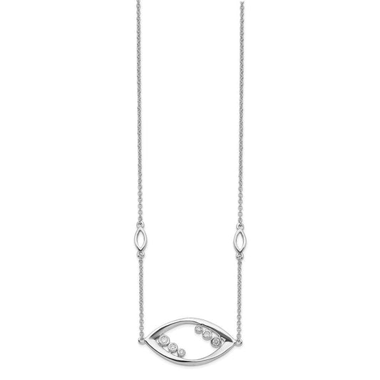 14k white gold fancy real diamond 18in necklace pm6827 012 wa