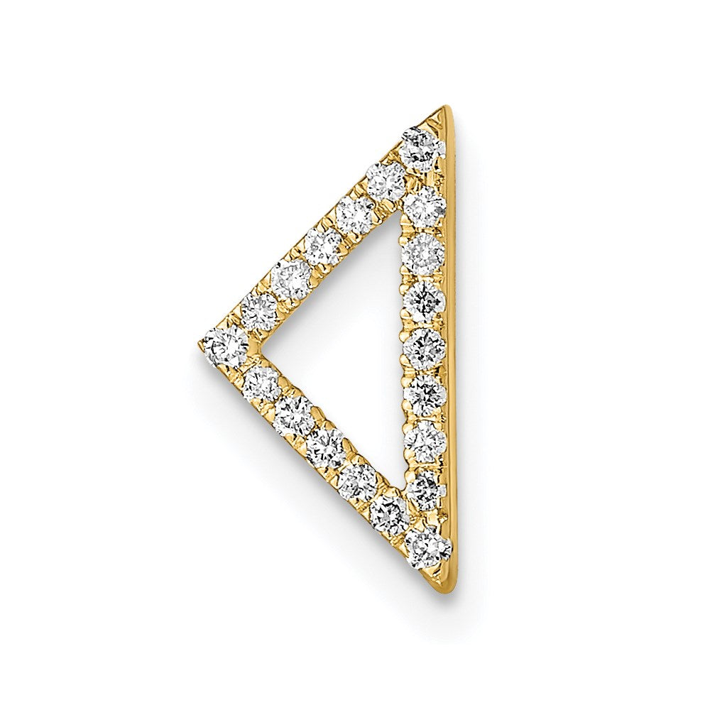14k yellow gold polished real diamond triangle chain slide pm6856 010 ya