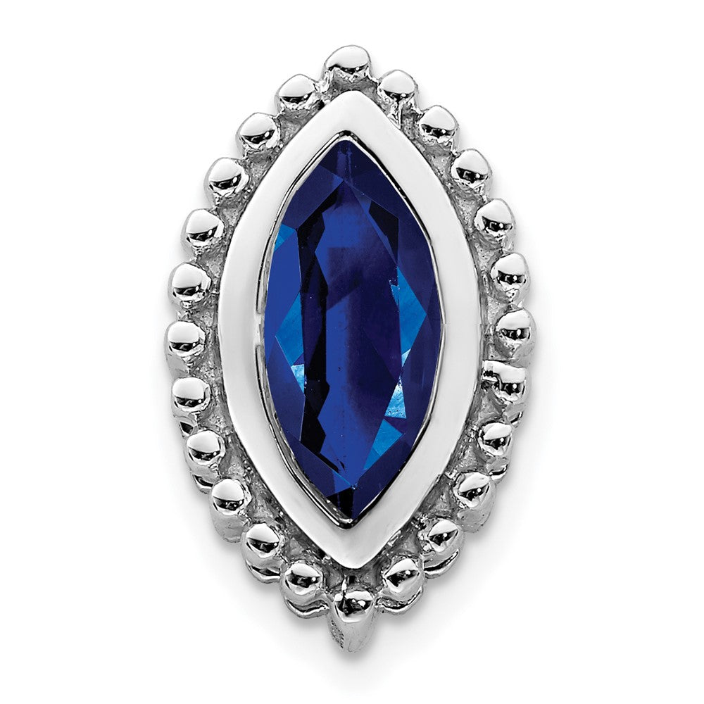 14k white gold marquise sapphire chain slide pm7204 sa w