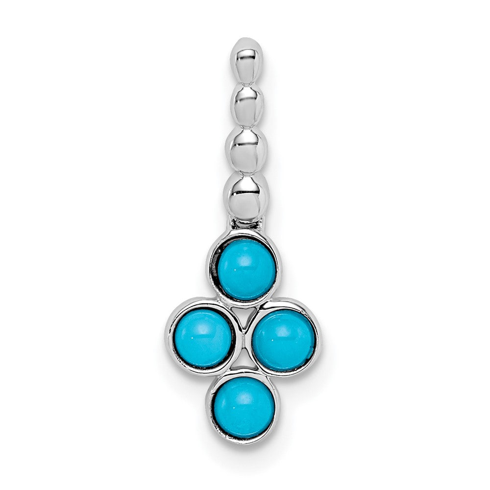 14k white gold turquoise pendant pm7414 btq w