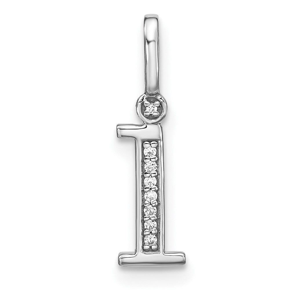 14k white gold real diamond lower case letter i initial pendant pm8366i 002 wa