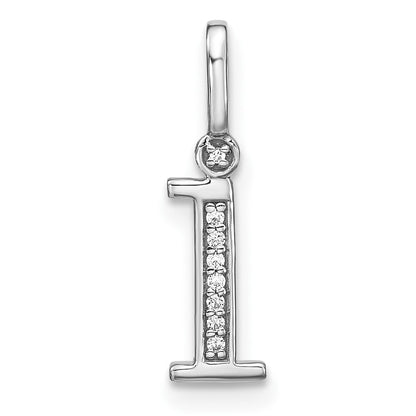 14k white gold real diamond lower case letter i initial pendant pm8366i 002 wa