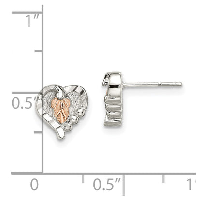 Sterling Silver u0026 12k Diamond Post Earrings