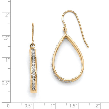 Sterling Silver Diamond Mystique Teardrop Earrings