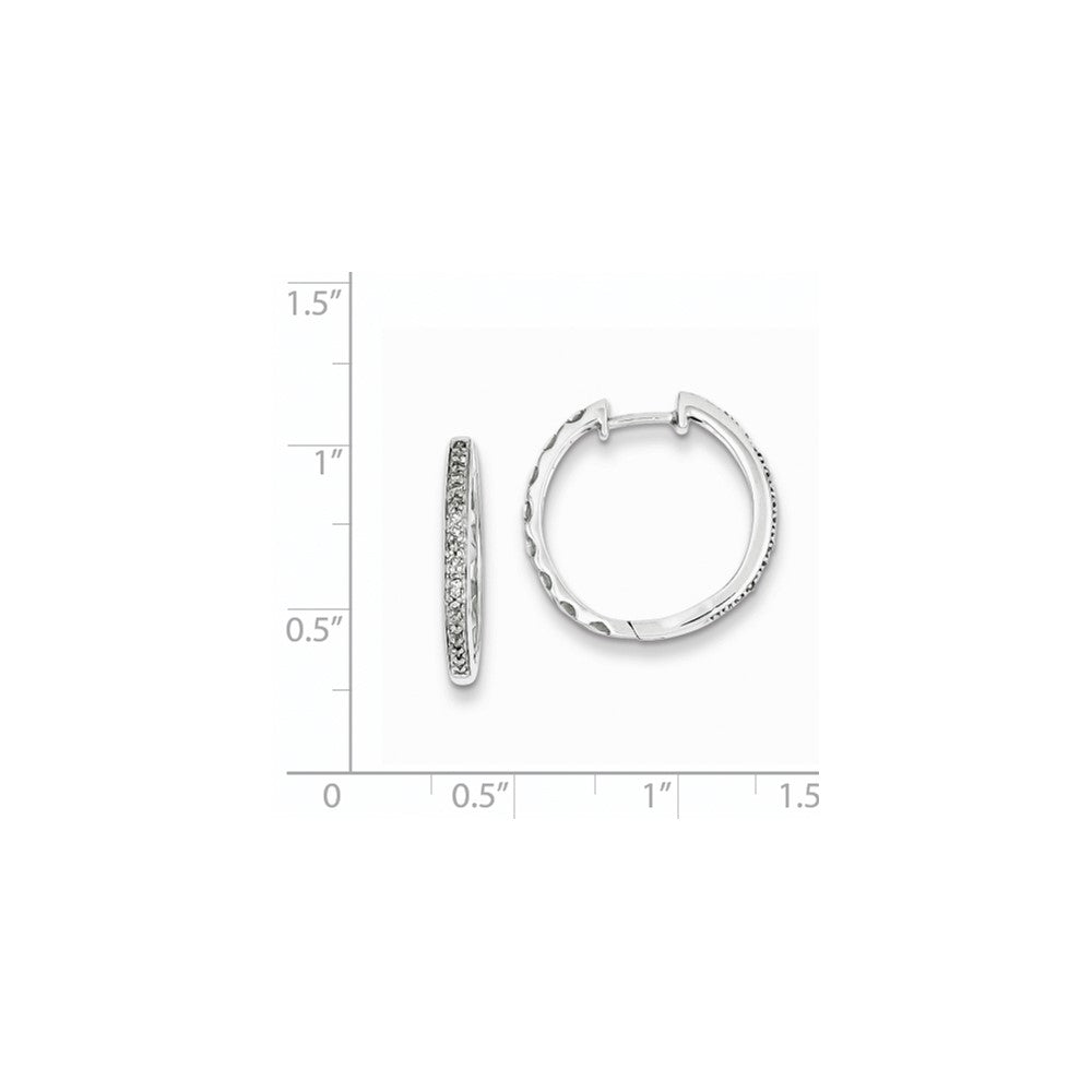 Sterling Silver Rhodium Diamond Earrings