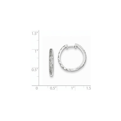 Sterling Silver Rhodium Diamond Earrings