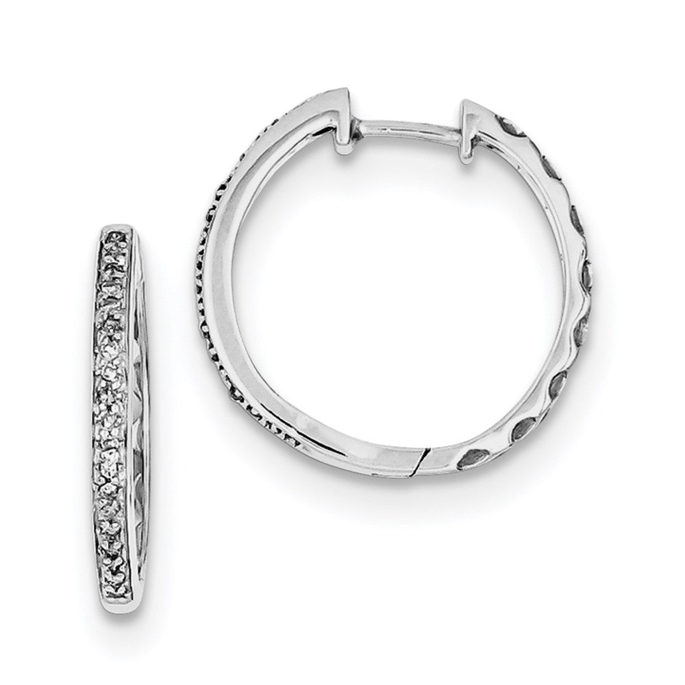 Sterling Silver Rhodium Diamond Earrings