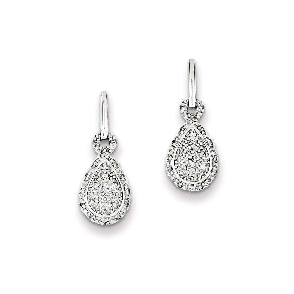 Sterling Silver Diamond Earrings
