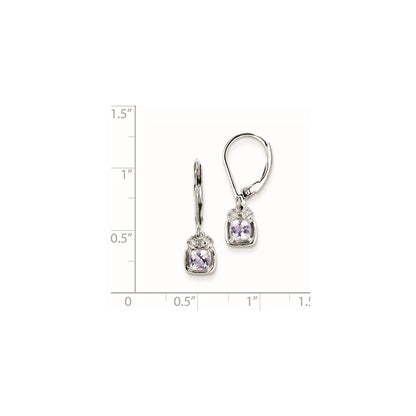 Sterling Silver Diamond u0026 Pink Quartz Earrings