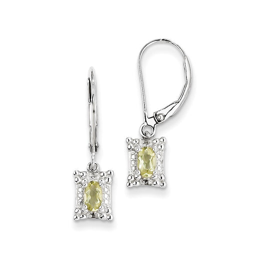 Sterling Silver Lemon Quartz Earrings
