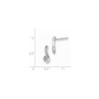 Sterling Silver Diamond Post Earrings