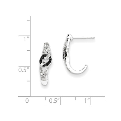 Sterling Silver Diamond Earrings