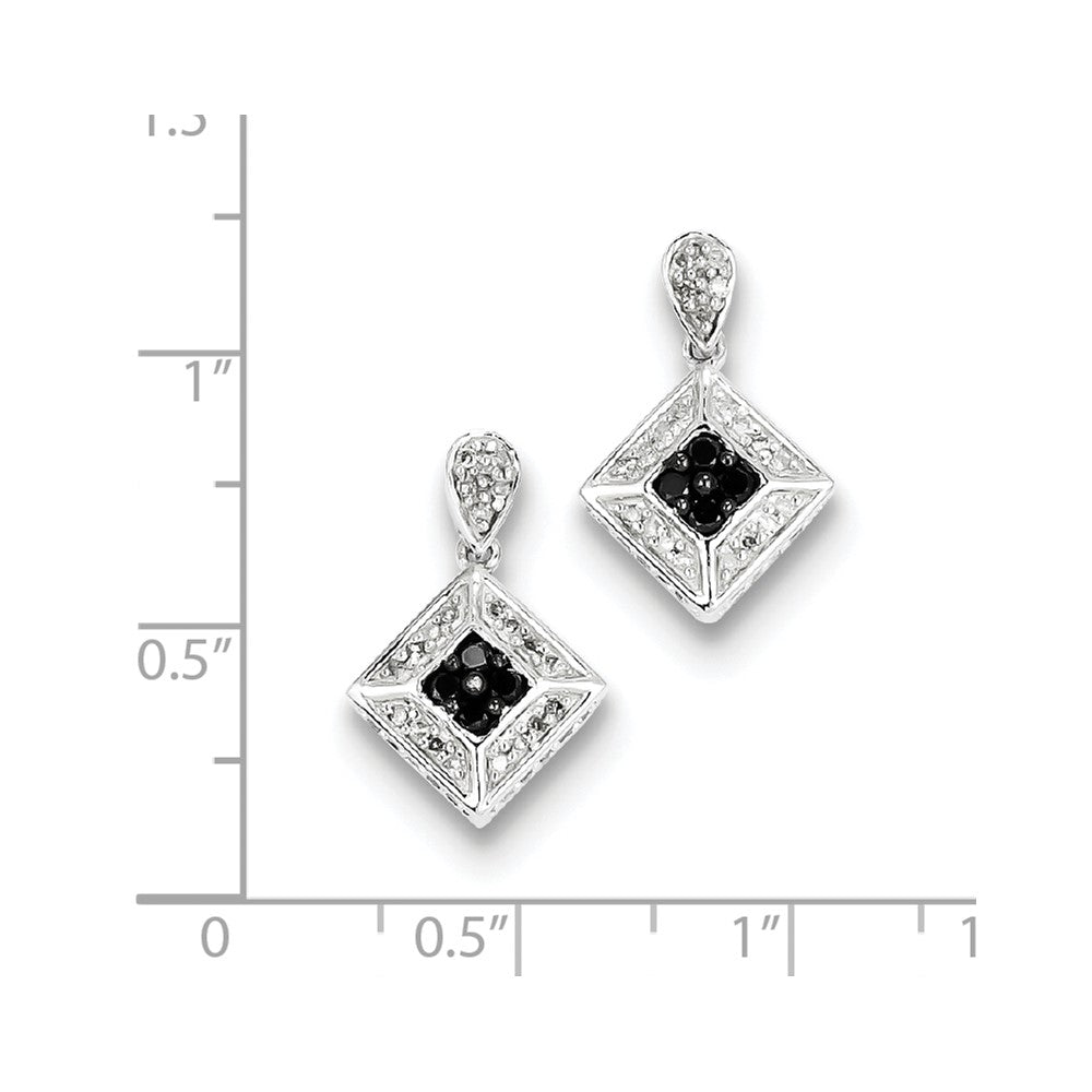 Sterling Silver Diamond Earrings