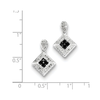 Sterling Silver Diamond Earrings