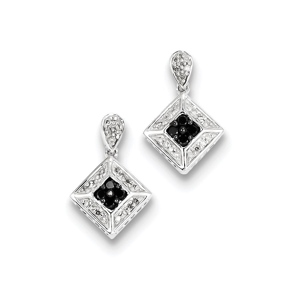 Sterling Silver Diamond Earrings