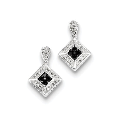 Sterling Silver Diamond Earrings