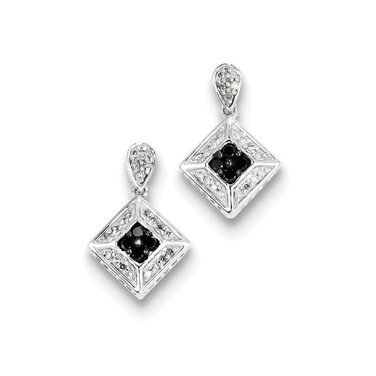 Sterling Silver Diamond Earrings