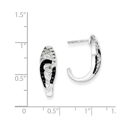 Sterling Silver Diamond Earrings