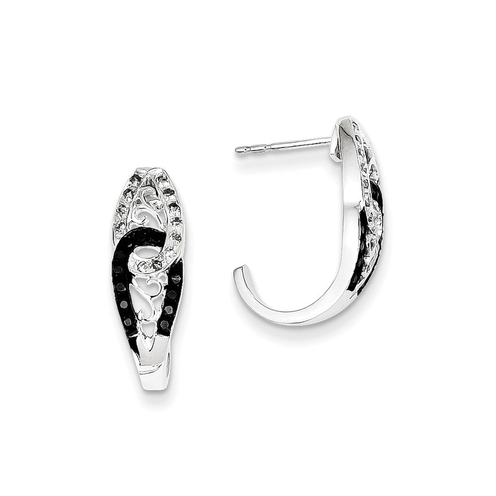 Sterling Silver Diamond Earrings