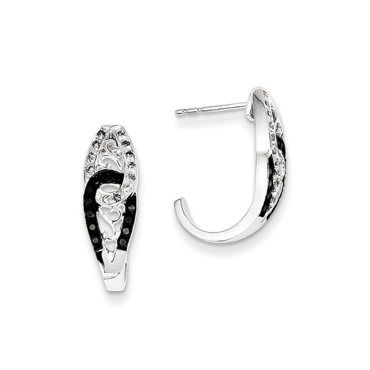 Sterling Silver Diamond Earrings