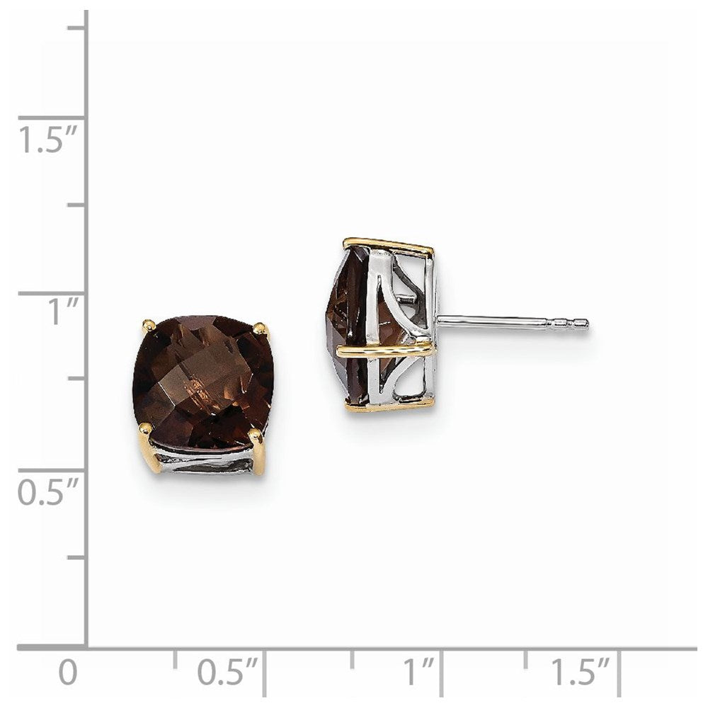 Sterling Silver u0026 14K Smoky Quartz Earrings