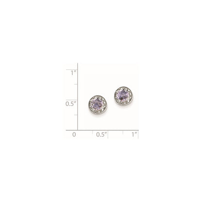 Sterling Silver Diamond u0026 Pink Quartz Earring