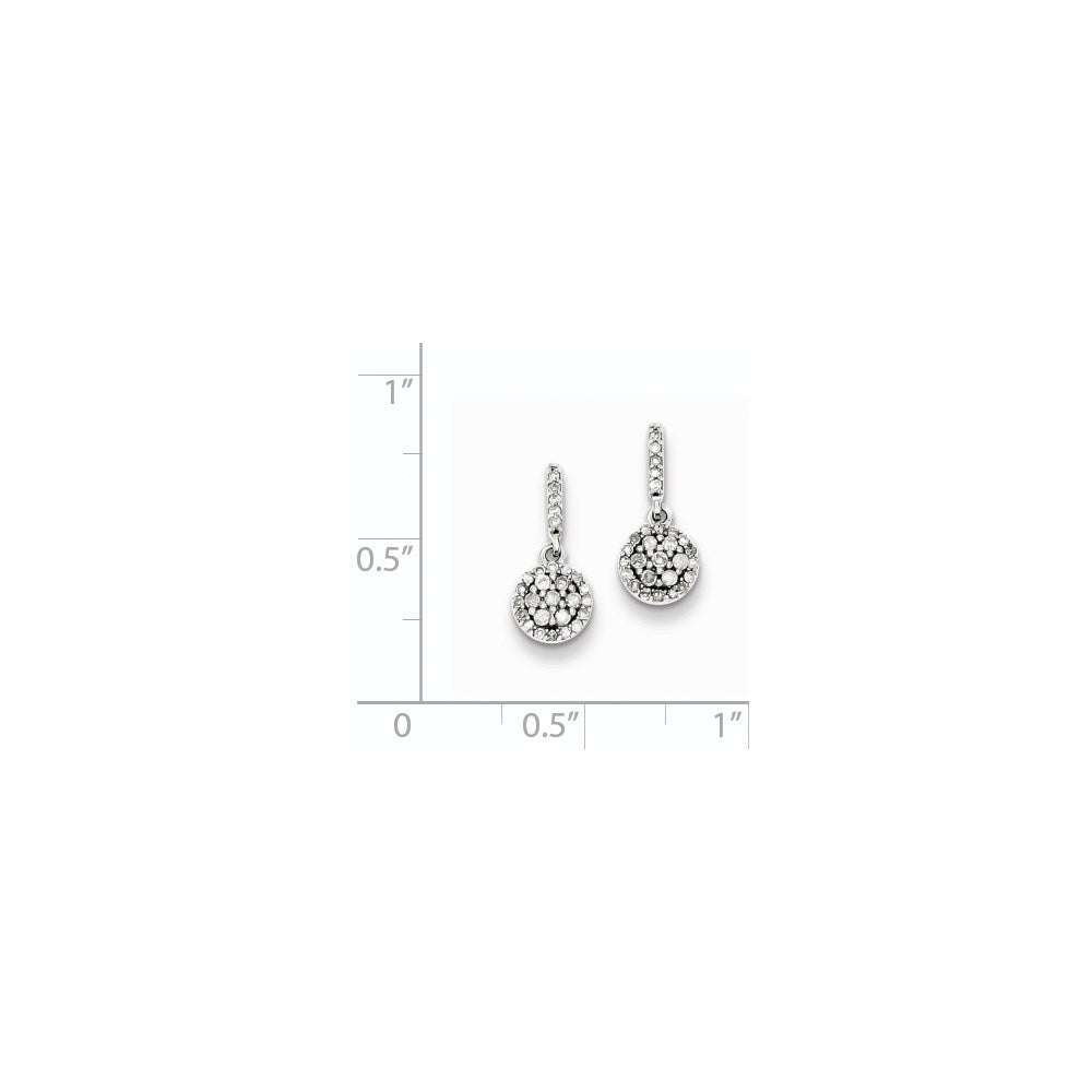 Sterling Silver Rhodium Diamond Earrings