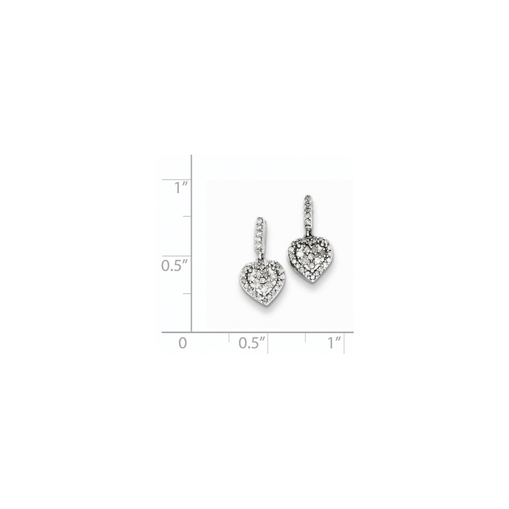 Sterling Silver Diamond Earrings