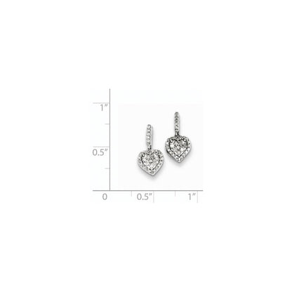 Sterling Silver Diamond Earrings