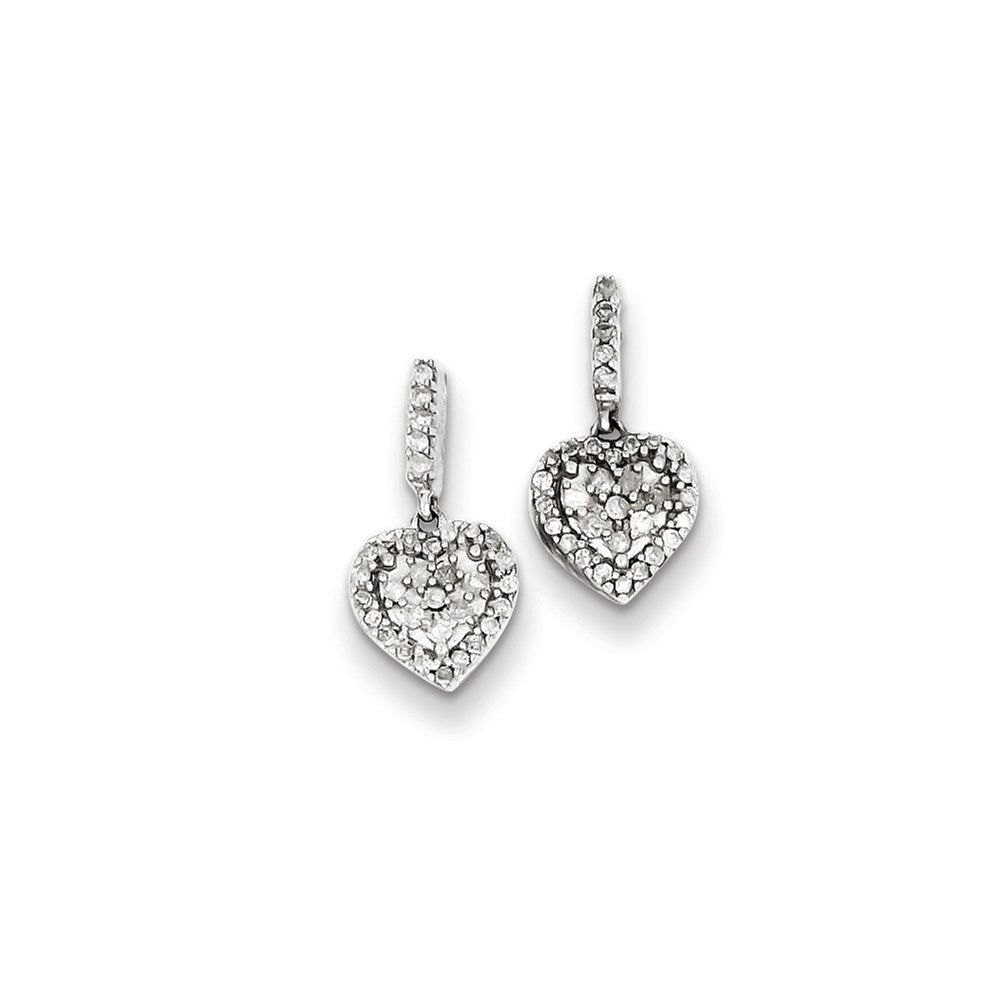 Sterling Silver Diamond Earrings