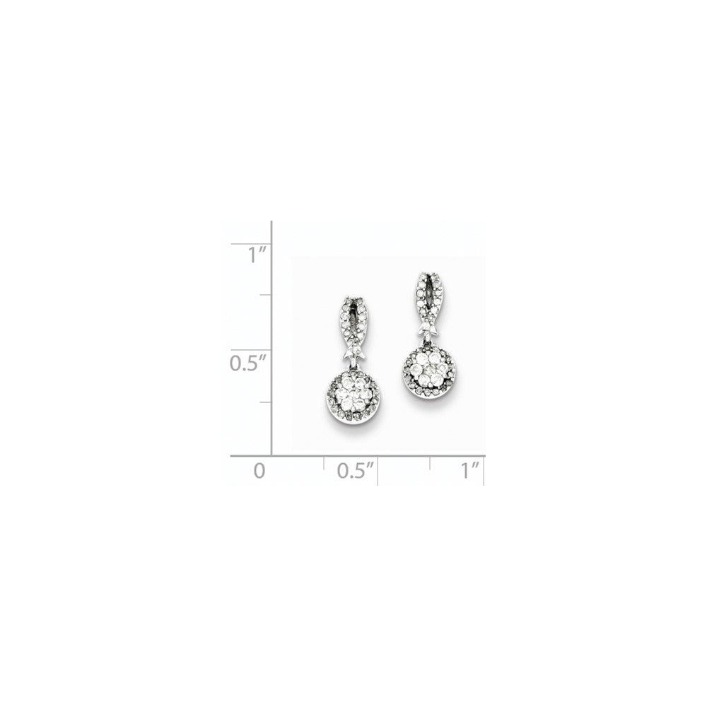 Sterling Silver Diamond Earrings