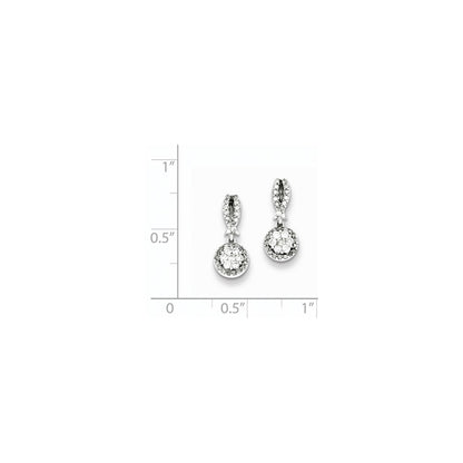 Sterling Silver Diamond Earrings