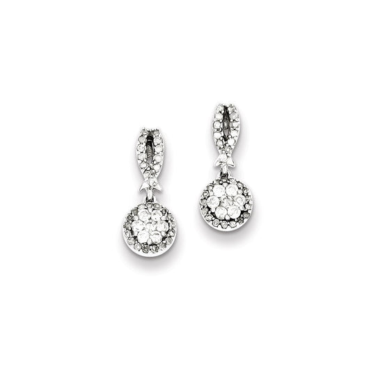 Sterling Silver Diamond Earrings