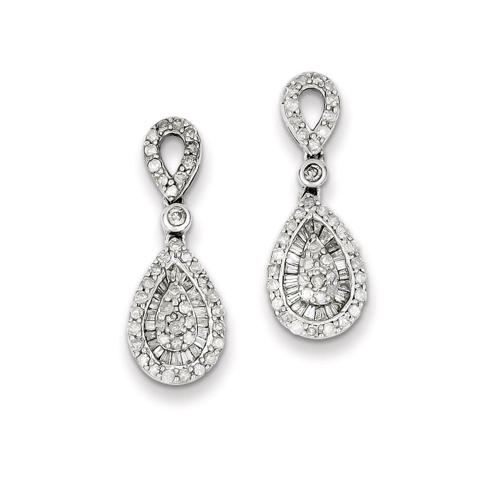 Sterling Silver Diamond Earrings