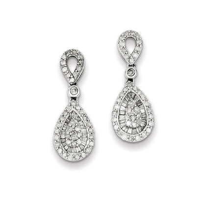 Sterling Silver Diamond Earrings