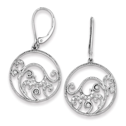 Sterling Silver Diamond Earrings
