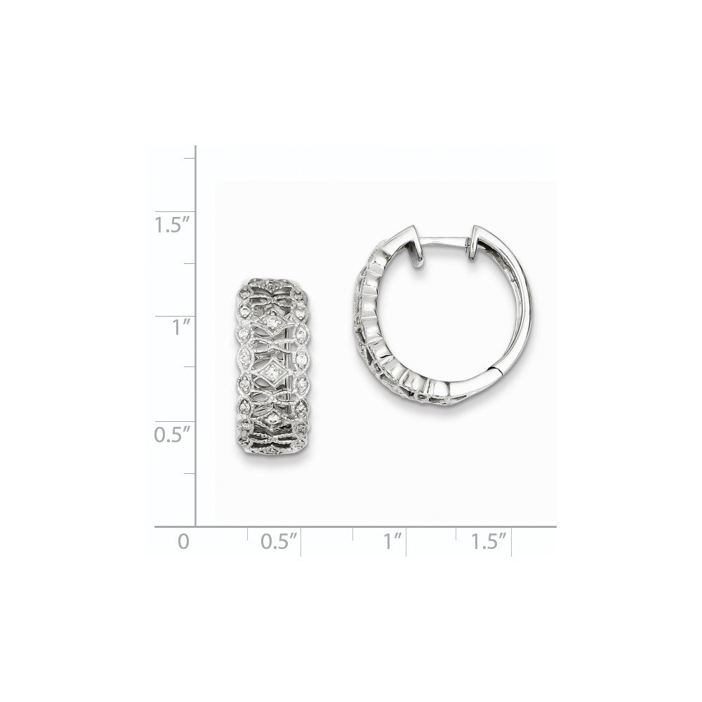 Sterling Silver Diamond Earrings