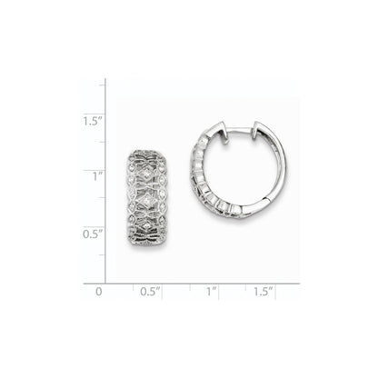 Sterling Silver Diamond Earrings