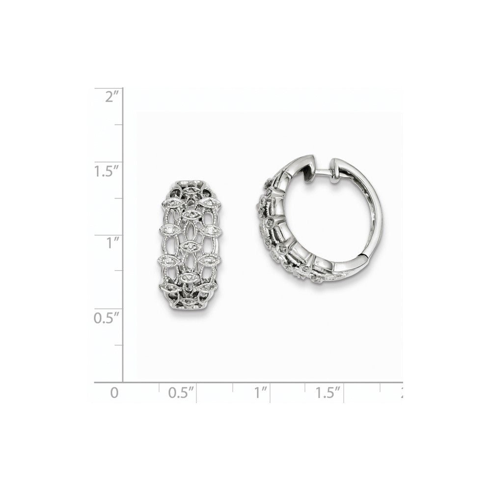 Sterling Silver Diamond Earrings