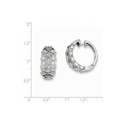 Sterling Silver Diamond Earrings