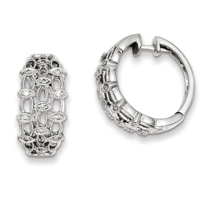 Sterling Silver Diamond Earrings