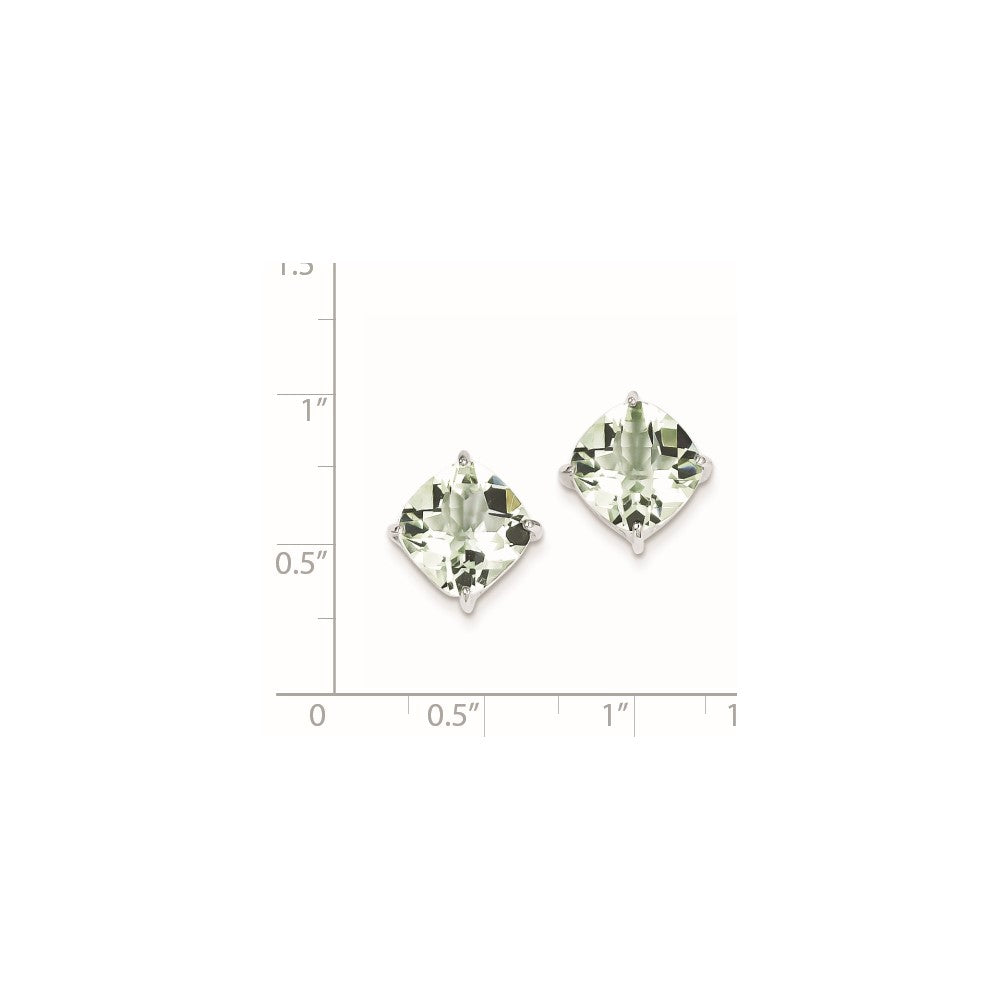 Sterling Silver Green Quartz Earrings