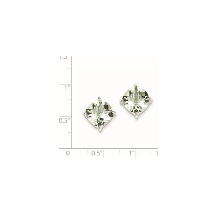 Sterling Silver Green Quartz Earrings