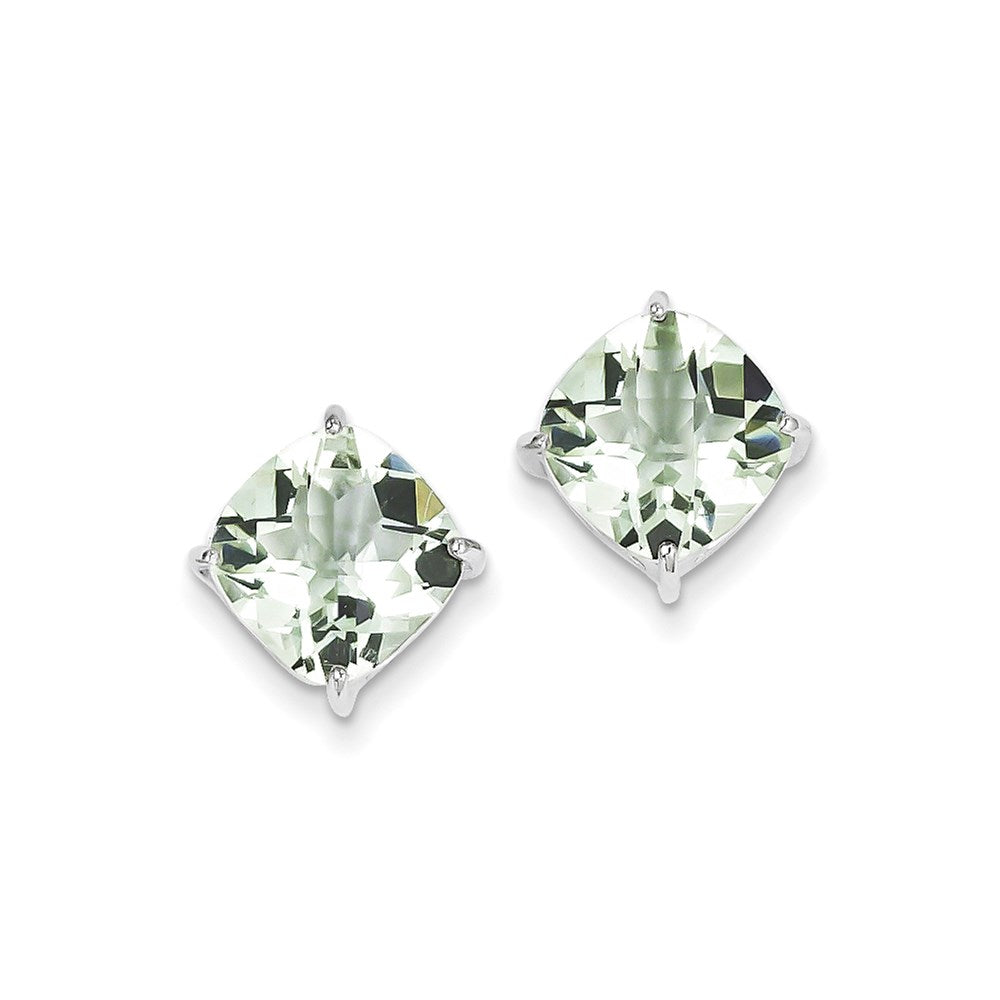 Sterling Silver Green Quartz Earrings