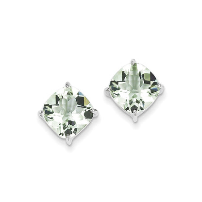 Sterling Silver Green Quartz Earrings